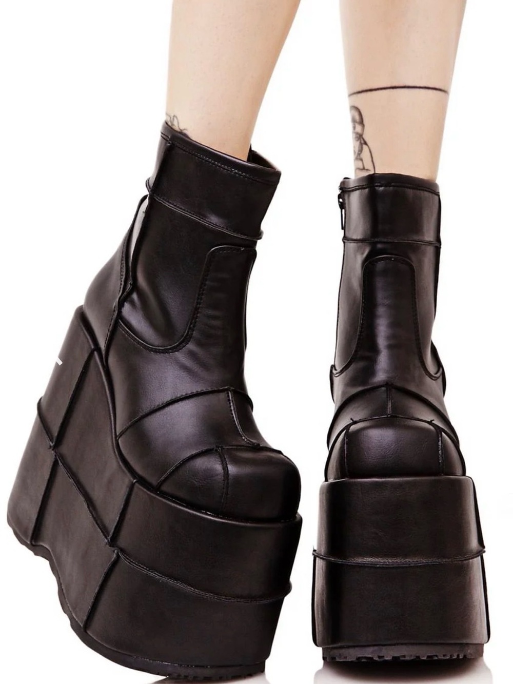 Demonia Stack Platform Ankle Boots